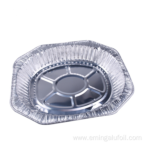Disposable aluminum foil baking turkey pan